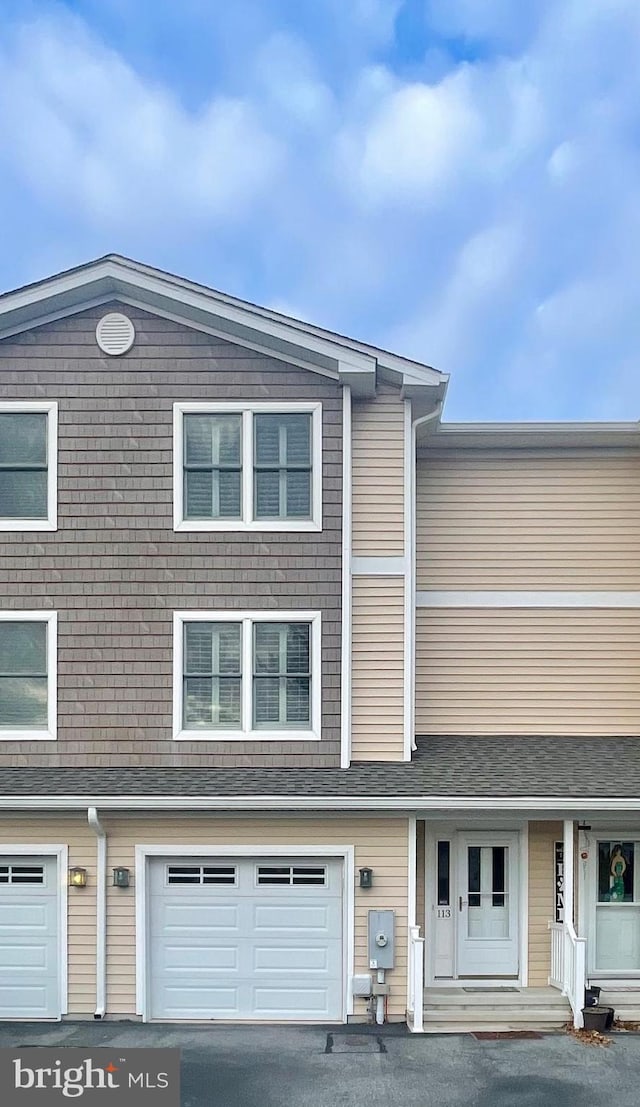 view of property with an attached garage