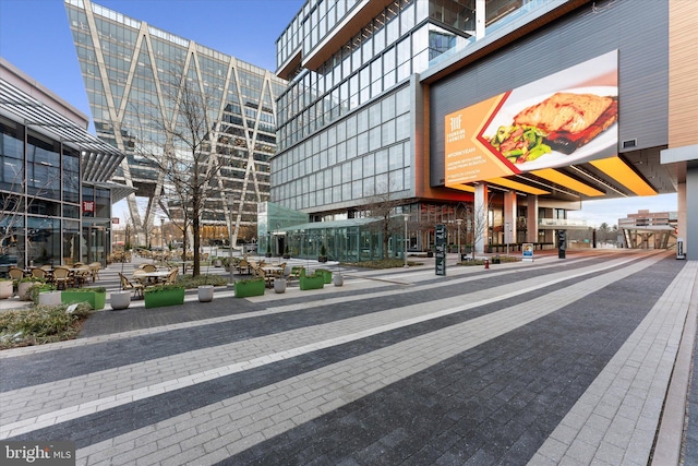 view of road featuring curbs and sidewalks