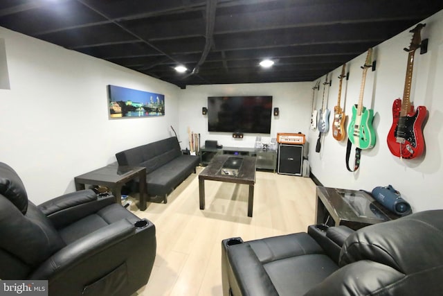 living room featuring wood finished floors