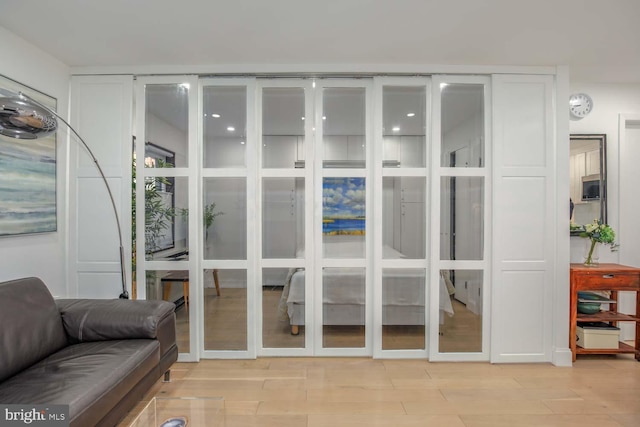 interior space with light wood-style floors