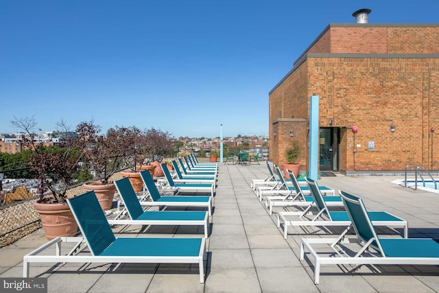 view of community featuring a patio area