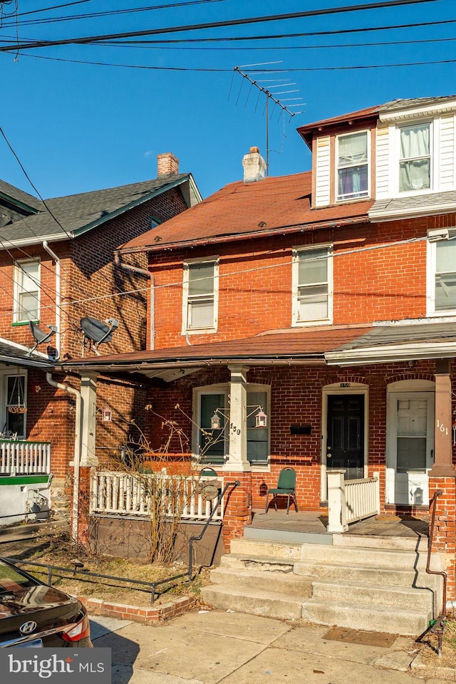 multi unit property with covered porch