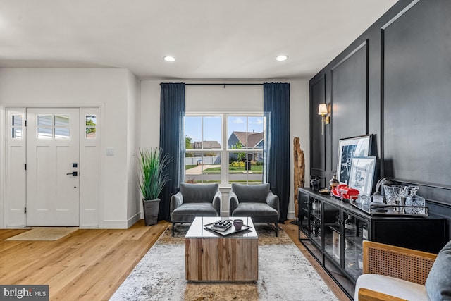 interior space featuring light hardwood / wood-style floors