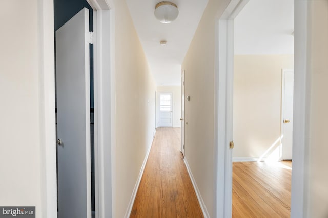 hallway featuring light hardwood / wood-style flooring