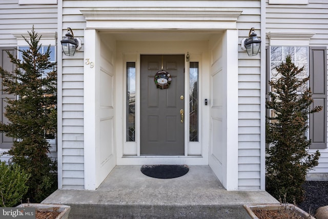 view of doorway to property