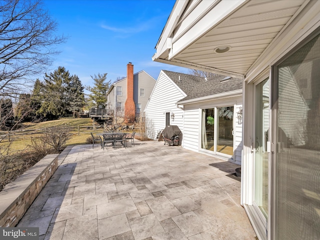 view of patio with outdoor dining space