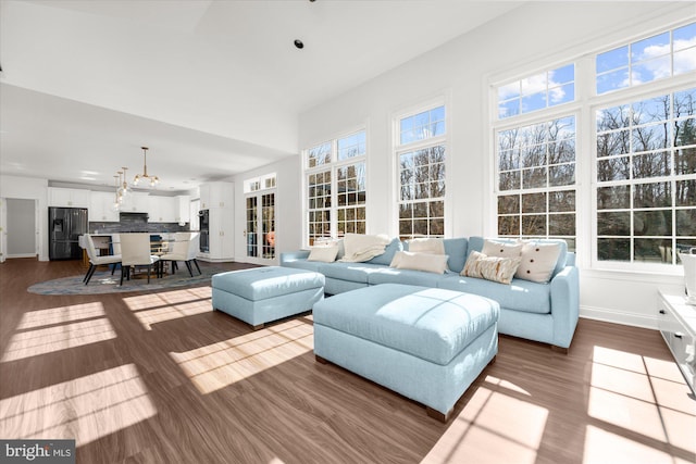 living room featuring hardwood / wood-style flooring