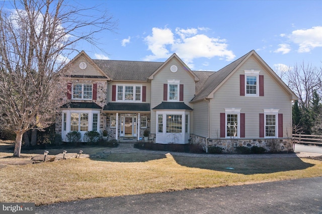 front of property with a front yard