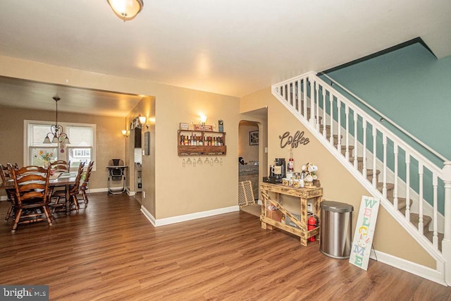 foyer entrance featuring hardwood / wood-style flooring