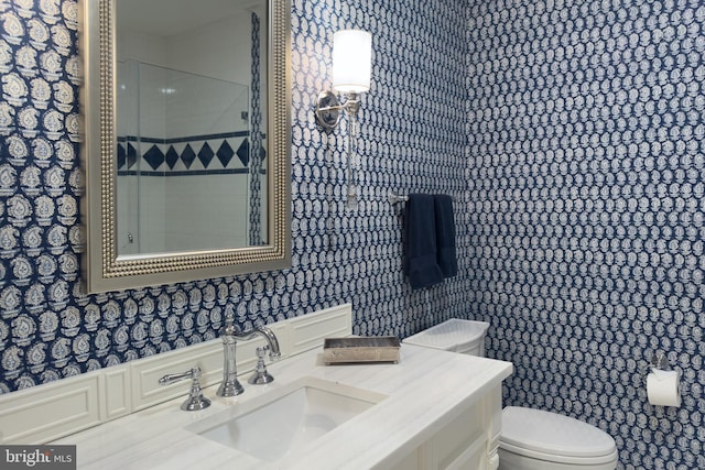1556 Widows Mite Rd, Edgewater, MD 21037 - bathroom featuring wallpapered walls and vanity