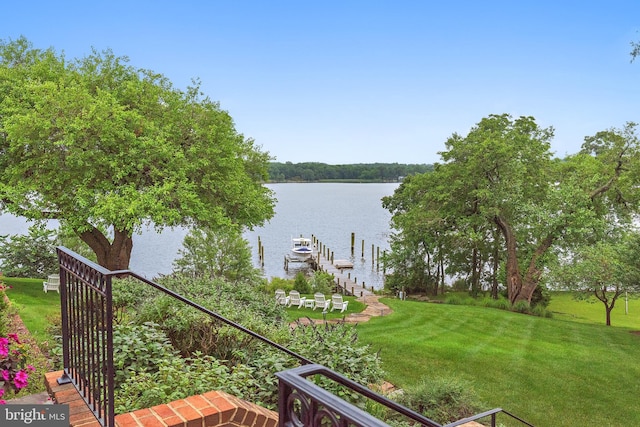 1556 Widows Mite Rd, Edgewater, MD 21037 - water view featuring a boat dock
