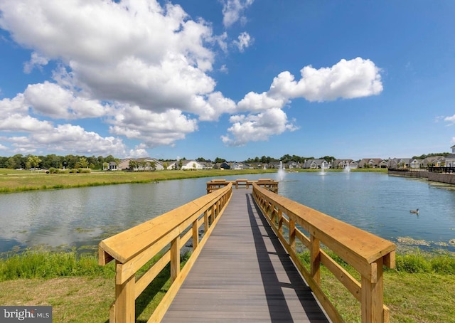 32241 Ivory Gull Way, Millsboro, DE 19966 - dock featuring a water view and a residential view