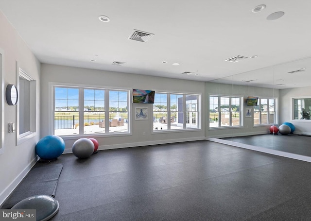32241 Ivory Gull Way, Millsboro, DE 19966 - workout room featuring baseboards and recessed lighting