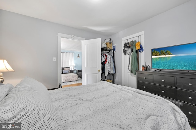 bedroom with a closet