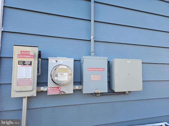 exterior details with electric meter