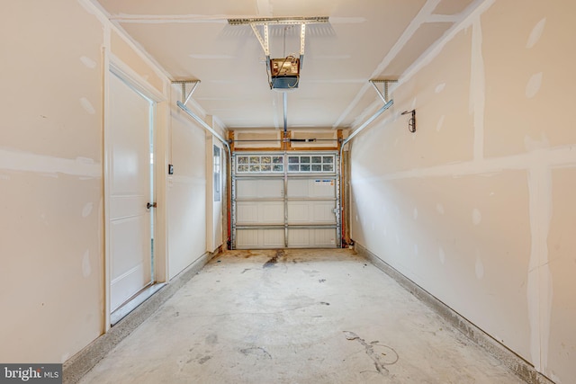 garage featuring a garage door opener