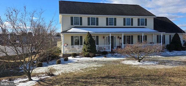 view of front of house with covered porch