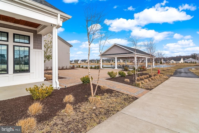 view of community with a gazebo