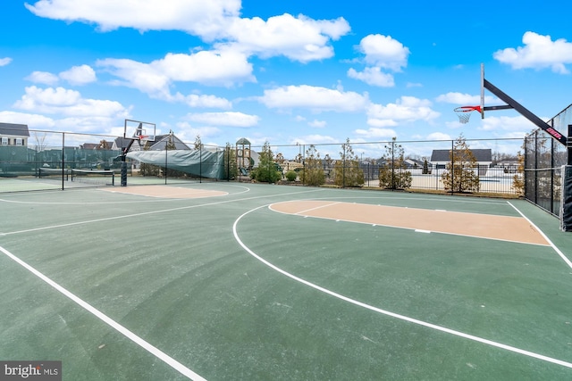 view of sport court with tennis court