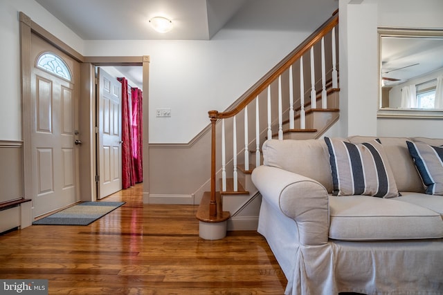 entryway featuring hardwood / wood-style floors