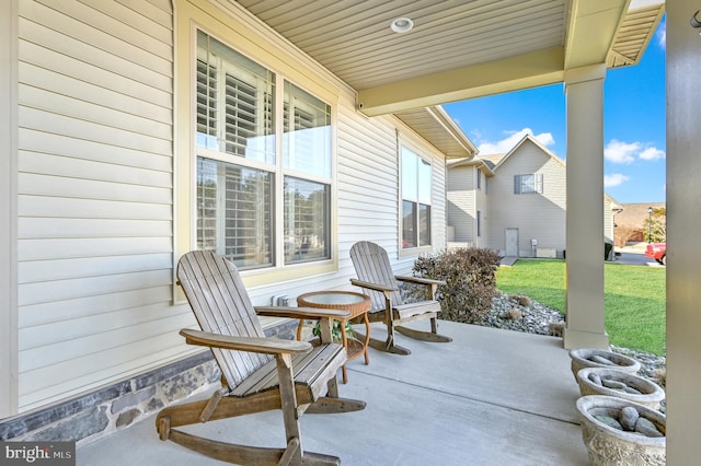 view of patio / terrace featuring covered porch