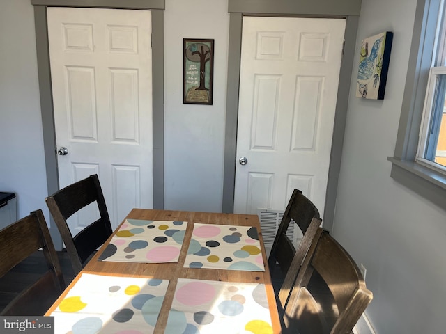 view of dining area