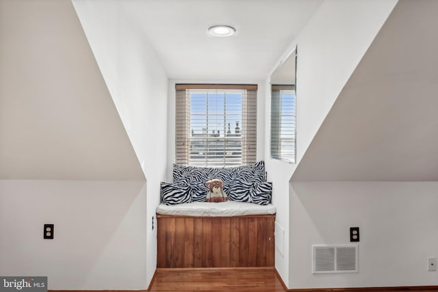 bonus room with light hardwood / wood-style flooring