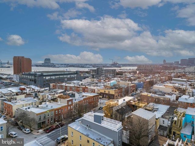 aerial view with a view of city