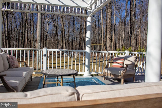 view of wooden deck