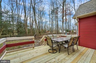 deck featuring outdoor dining area