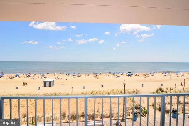 water view with a view of the beach