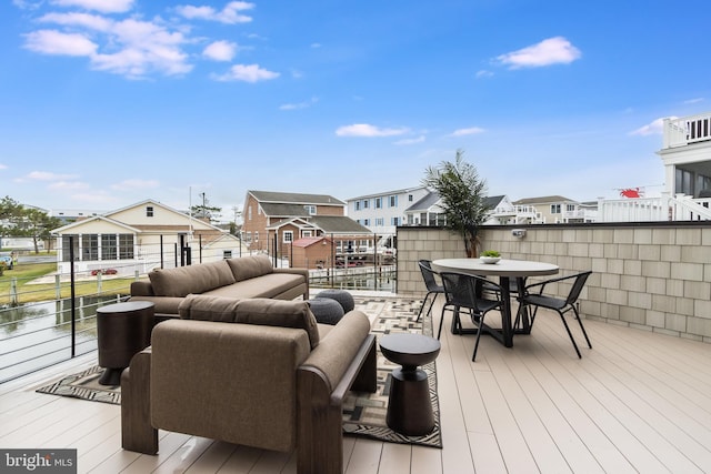 deck featuring a residential view