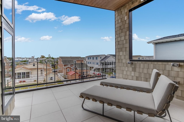 balcony with a residential view