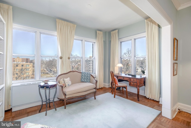 sitting room featuring baseboards