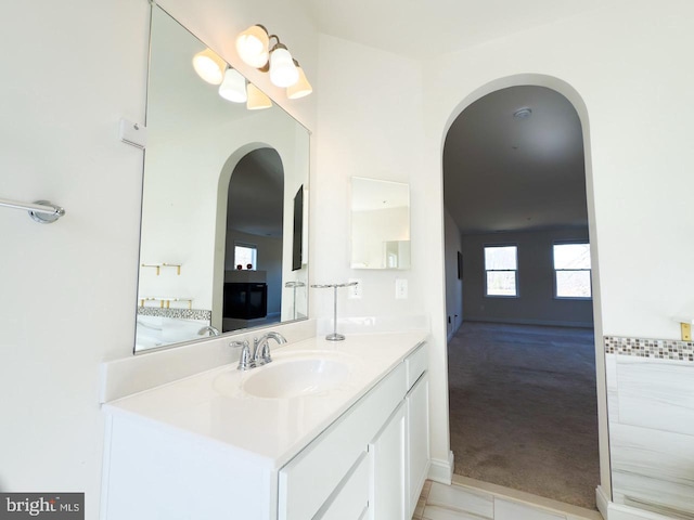 bathroom featuring vanity