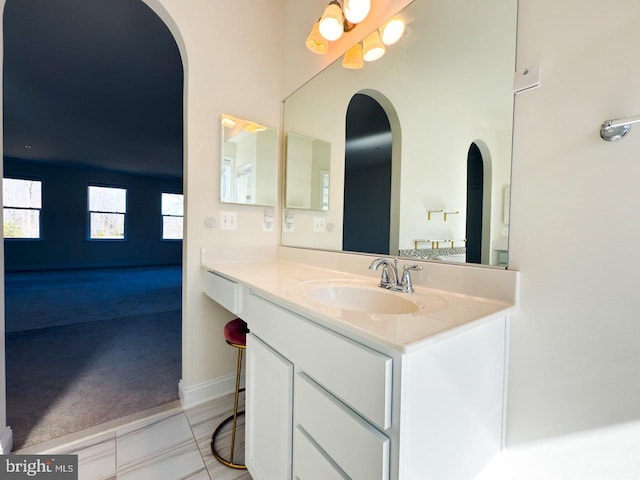 bathroom featuring vanity