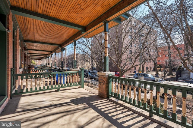 balcony with covered porch