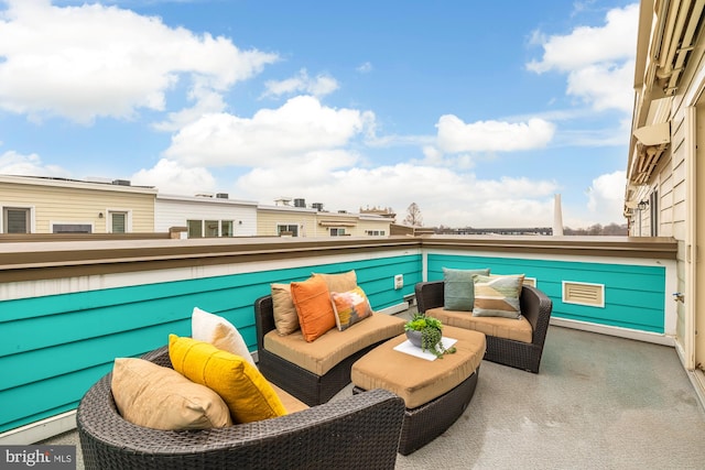 view of patio / terrace featuring a balcony