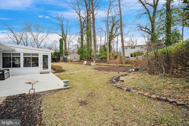 view of yard featuring a patio area