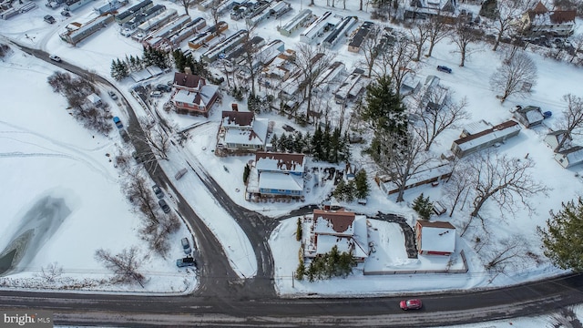 view of snowy aerial view