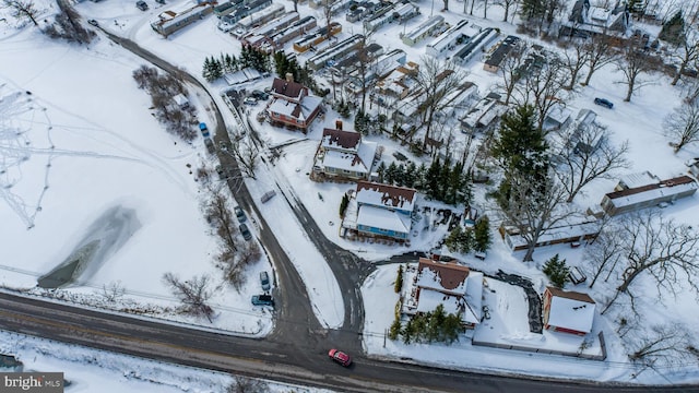 view of snowy aerial view