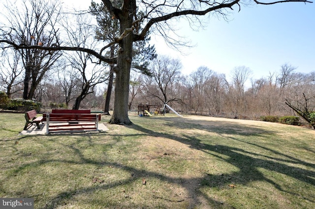 view of yard with playground community