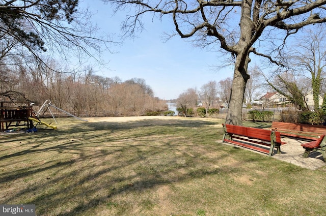 view of yard with playground community