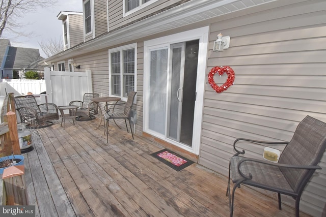 deck with fence