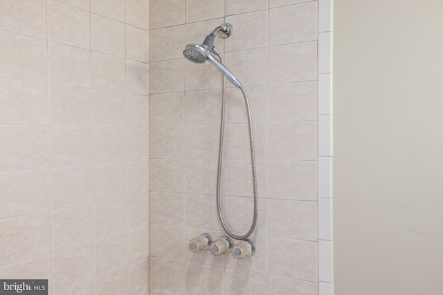 details featuring a tile shower