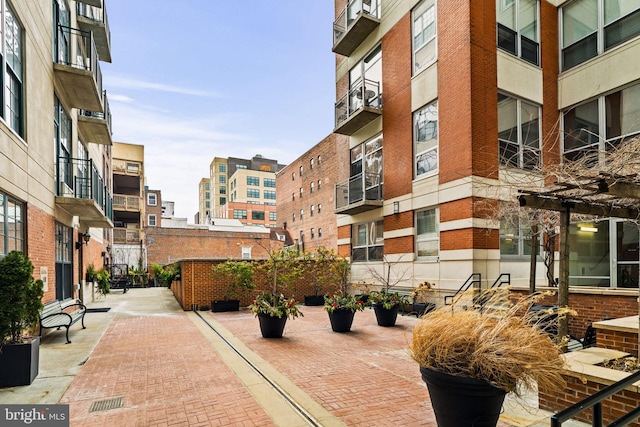 view of property's community featuring a pergola