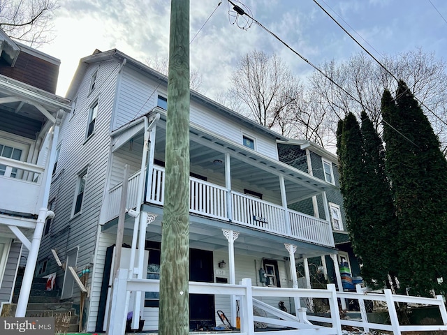 exterior space with a balcony