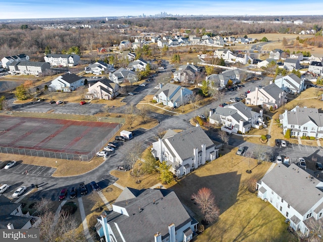 aerial view featuring a residential view