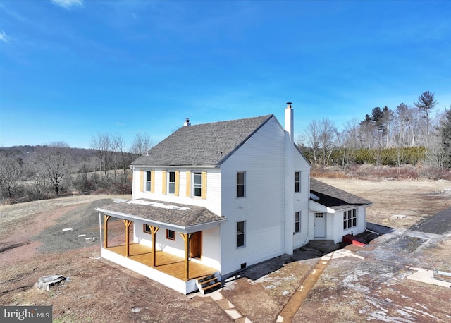 view of front of home with a porch