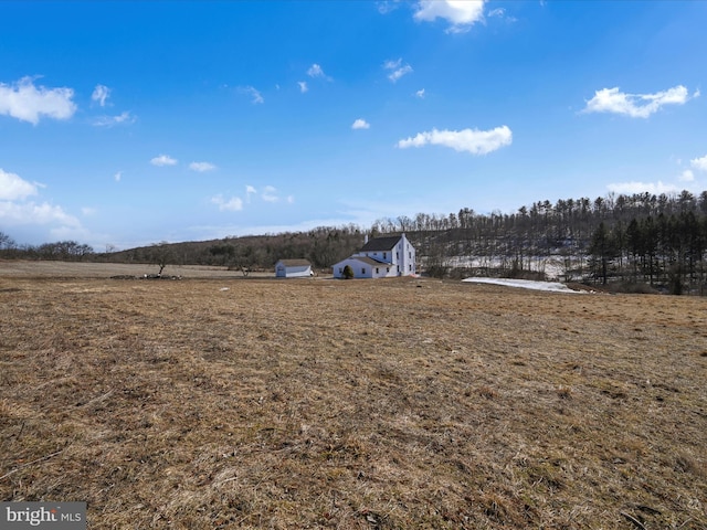 view of yard featuring a rural view